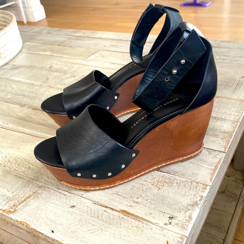Derek Lam 10 Crosby Leather platforms.